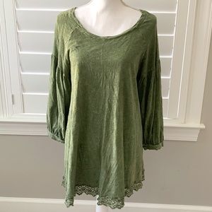 Altar'd State Olive Tunic Top Size L